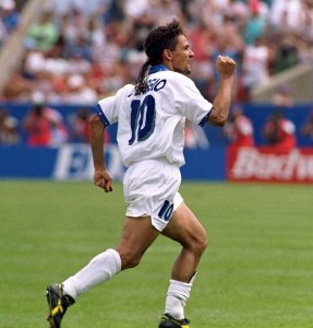 Roberto Baggio - atacante da Itália (imagem retirada do Google)